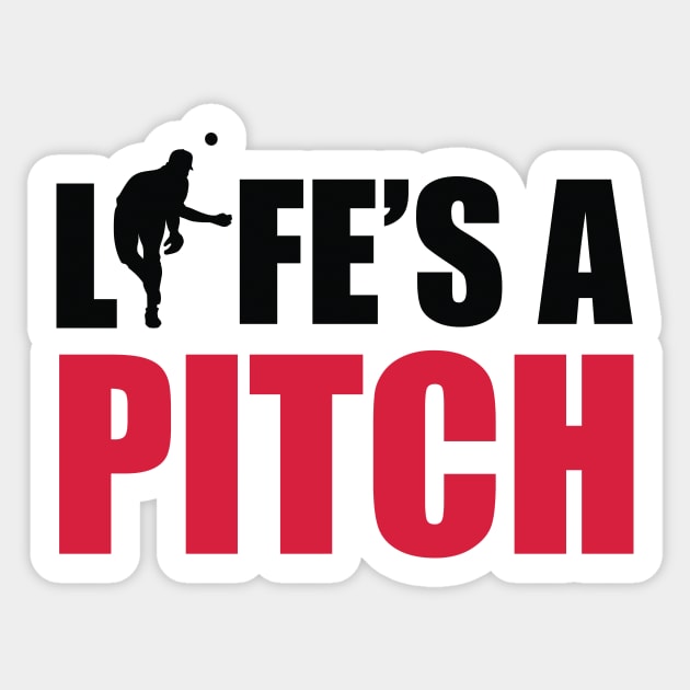 Life's a pitch Sticker by nektarinchen